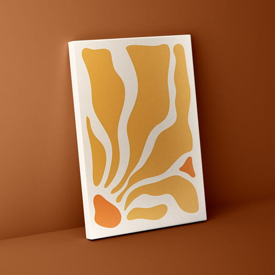 Blue Yellow Orange - Modern Boho Wall Art - Set of 2