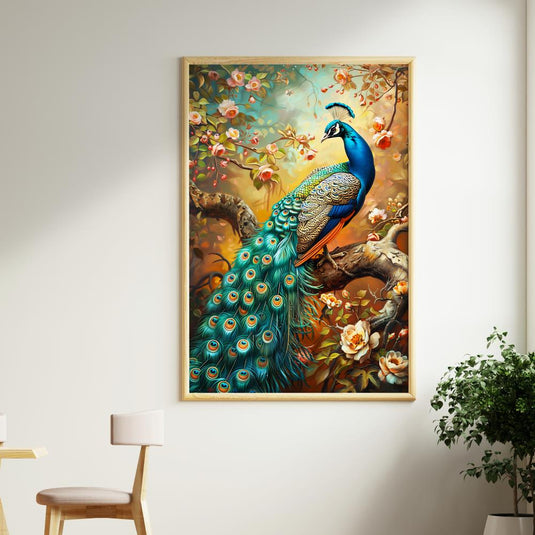 Feathers of Fortune - Peacock Wall Art