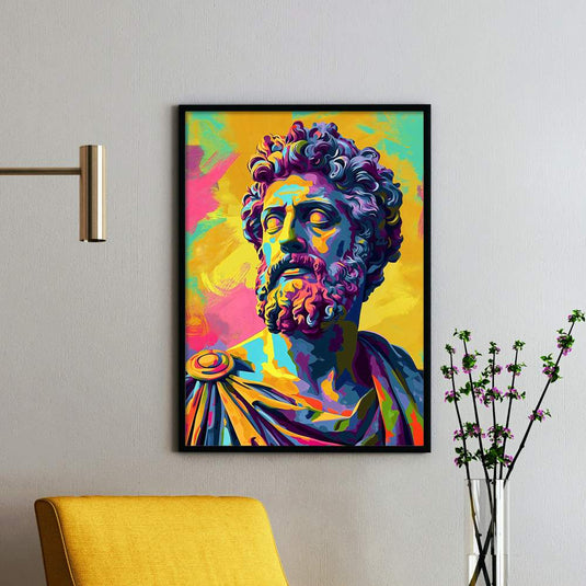 The Stoic Emperor - Portrait Wall Art - Pop Art Style