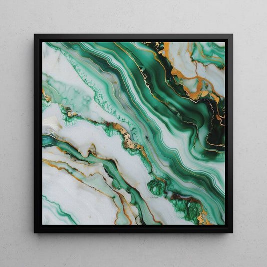Emerald Marble - Abstract Wall Art - Set of 2