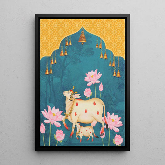 The Holy Cow - Pichwai Wall Art - Set of 3