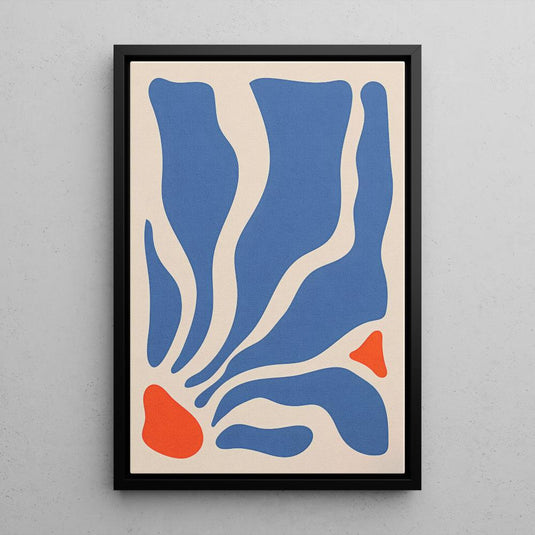 Blue Yellow Orange - Modern Boho Wall Art - Set of 2