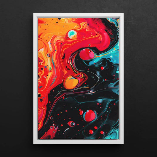 Fire and Ice - Abstract Wall Art - Set of 2