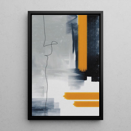 Yellow Brushtrokes - Set of 2