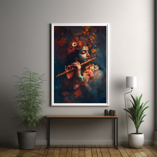 The Flute of Creation - Krishna Wall Art