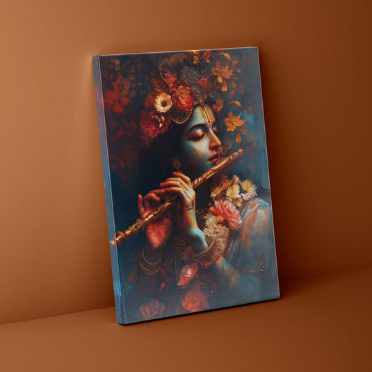 The Flute of Creation - Krishna Wall Art
