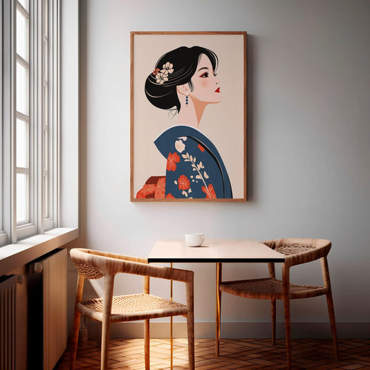 Geisha's Elegance - Japanese Wall Art