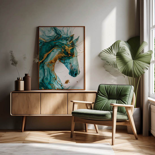 Inked Freedom - Abstract Horse Art