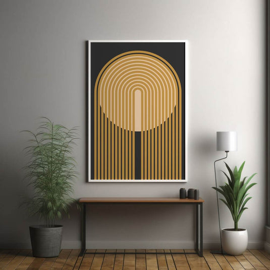 Ink And Mustard - Minimal Modern Wall Art