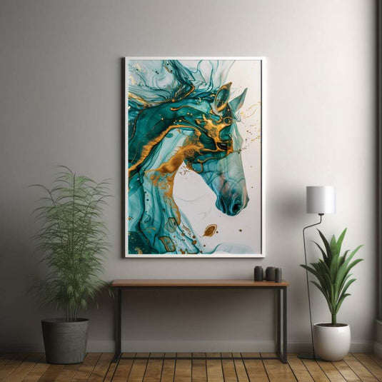 Inked Freedom - Abstract Horse Art