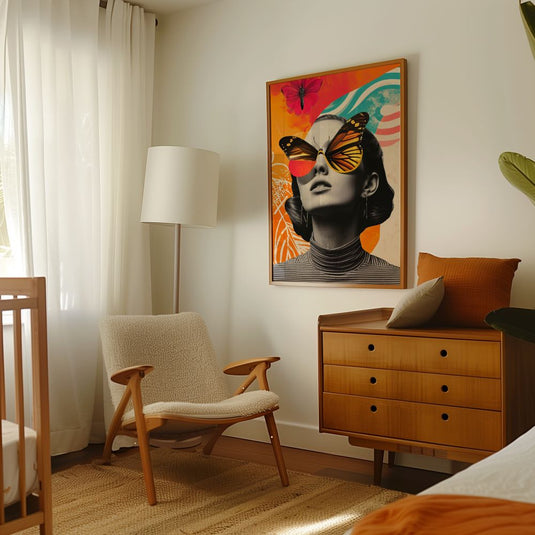 Butterfly Dreams - Portrait Wall Art - Pop Art Style