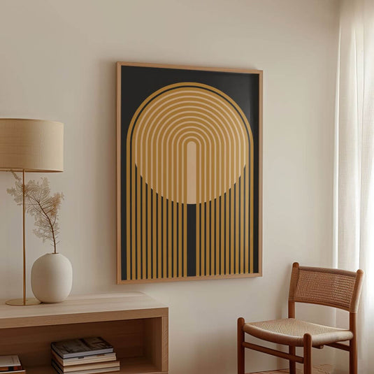 Ink And Mustard - Minimal Modern Wall Art