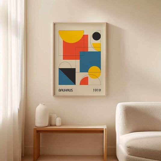Bauhaus Geometry - Minimal Modern Wall Art