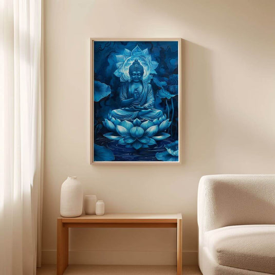 Azure Awekening - Buddha Wall Art