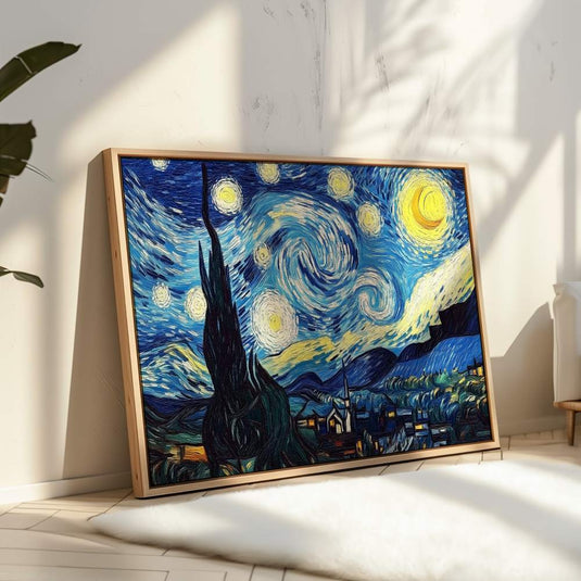 Starry Night By Vincent Van Gogh - Landscape Wall Art