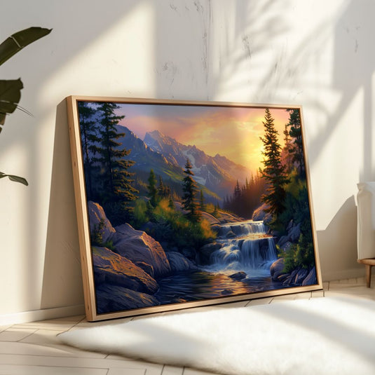 Majestic Cascade - Landscape Wall Art