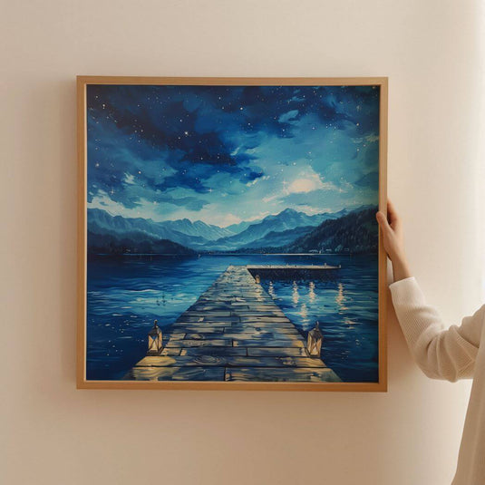 Midnight On The Lake - Landscape Wall Art