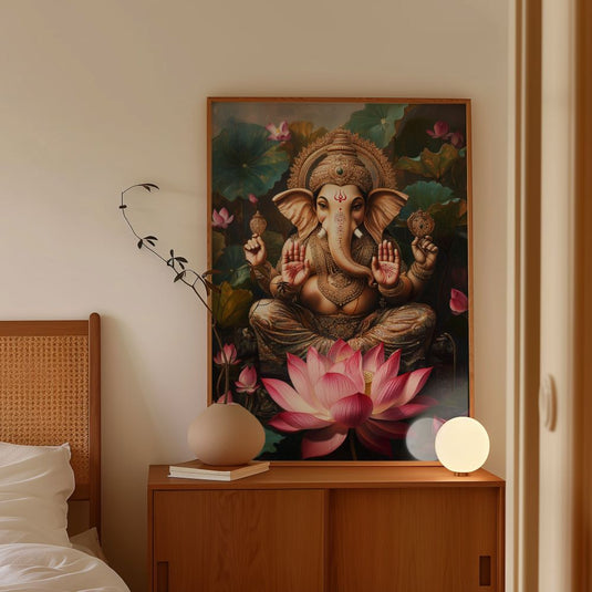The Divine Ganesha - Religious Wall Art