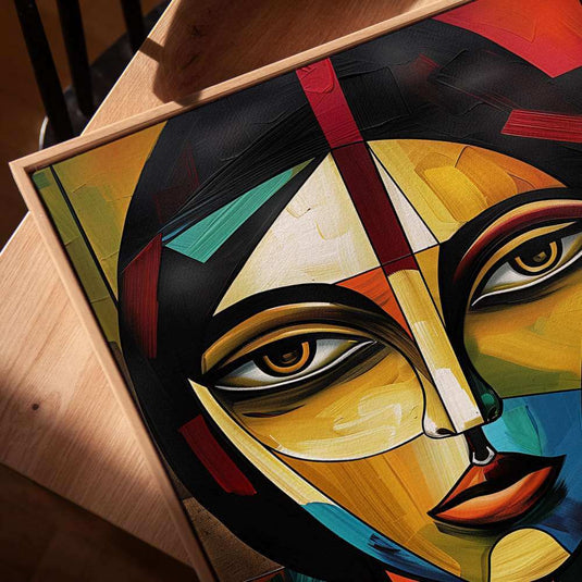 Geometric Grace - Portrait Wall Art Painting