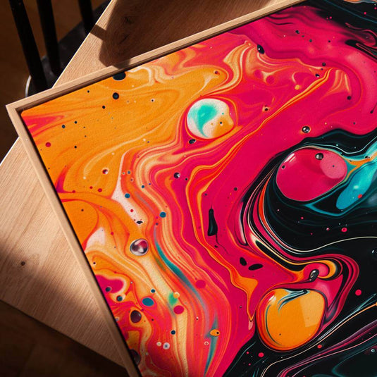 Fire and Ice - Abstract Wall Art - Set of 2