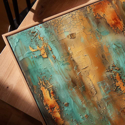 Oxidised Dreams - Abstract Textured Wall Art - Set of 2