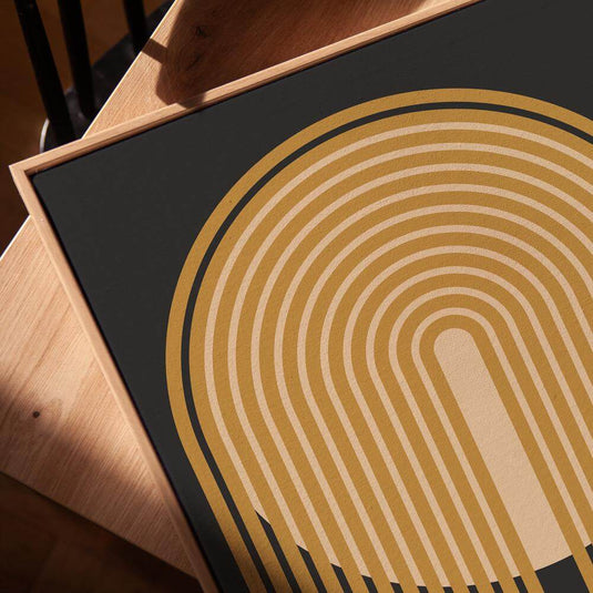 Ink And Mustard - Minimal Modern Wall Art