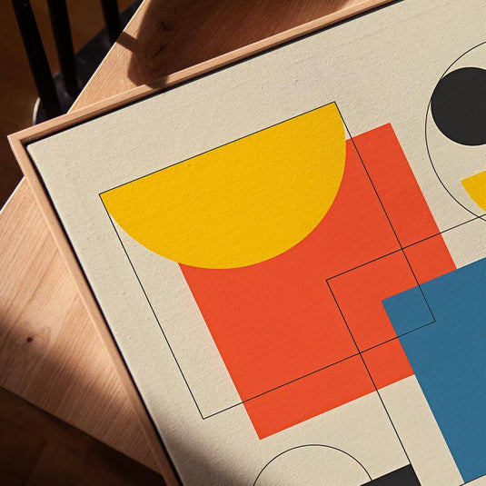 Bauhaus Geometry - Minimal Modern Wall Art