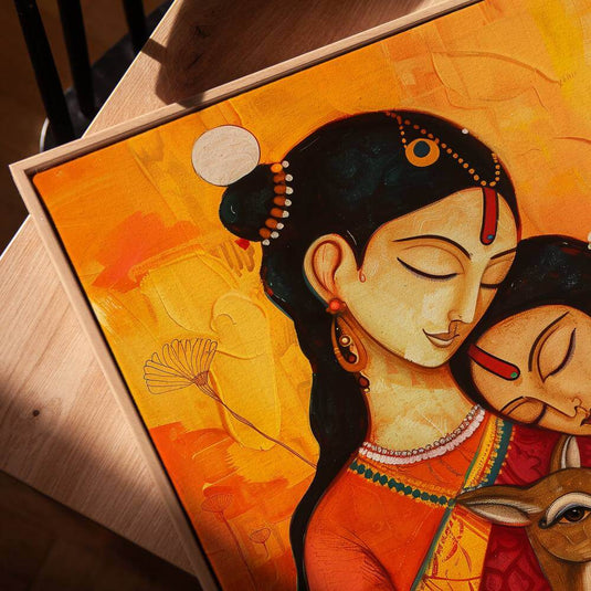 A Mother's Touch - Indian Folk Wall Art