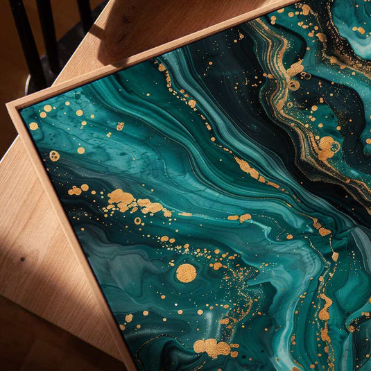 Ink And Gold - Abstract Wall Art - Set of 2