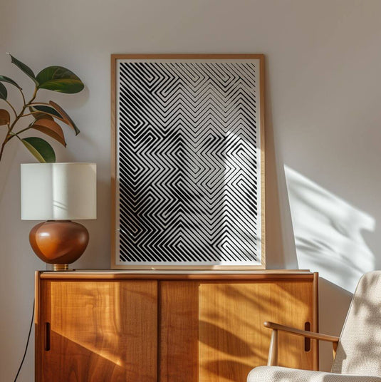 Optical Illusionary Portrait - Abstract Wall Art