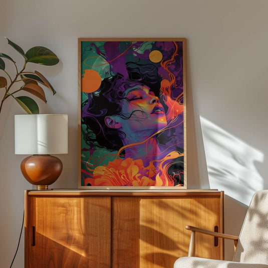 Feminine Fire - Portrait Wall Art Painting