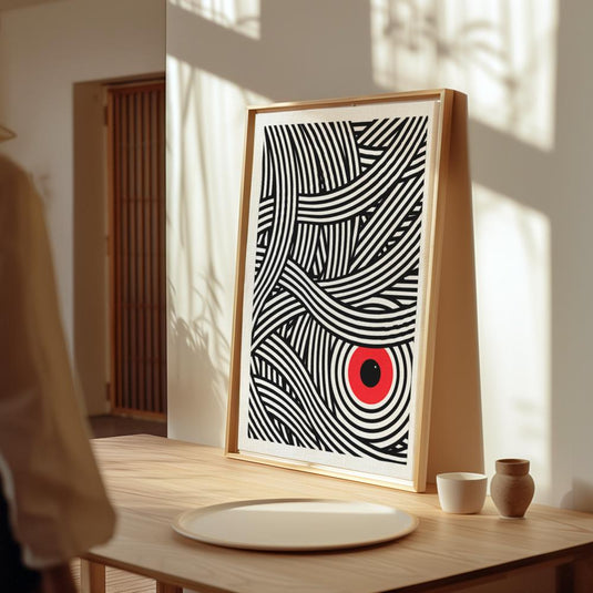 Red Eye Illusion - Minimal Wall Art