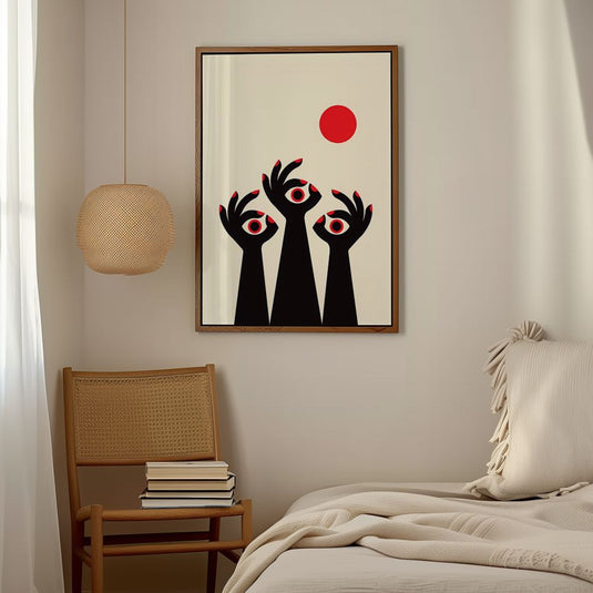 Scarlet Stare - Minimal Wall Art