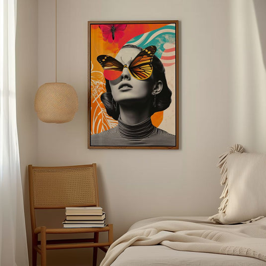 Butterfly Dreams - Portrait Wall Art - Pop Art Style