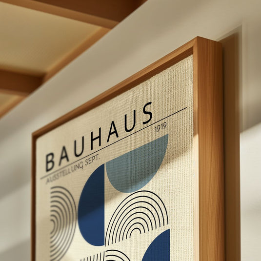 Bauhaus Blueprint - Geometric Wall Art - Set of 3