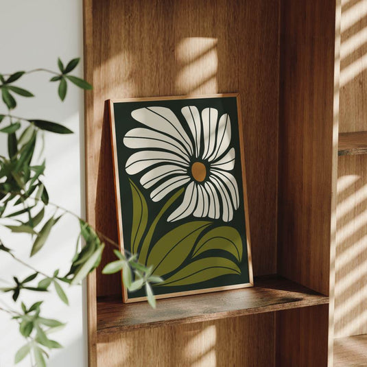 Abstract Daisy - Botanical Floral Wall Art