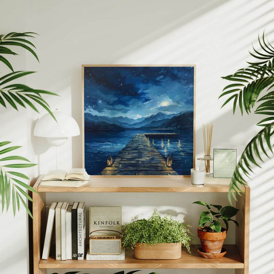 Midnight On The Lake - Landscape Wall Art