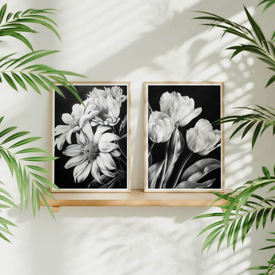 Tulip And Daisy - Floral Wall Art - Set of 2