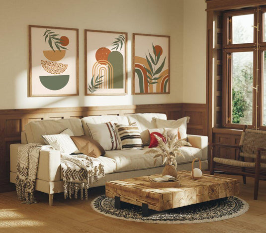 Boho Bliss - Set of 3 Wall art