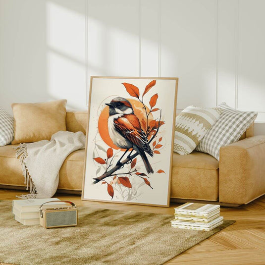Bird in Bloom - Bird Art Print