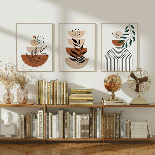 Leafy Dreams - Boho Wall Art - Set of 3