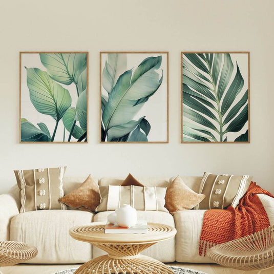 Tropical Hues - Botanical Wall Art - Set of 3