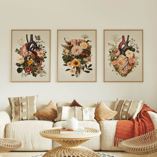 Floral Anatomy - Floral Wall Art - Set of 3