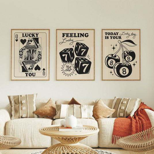 Feeling Lucky - Set of 3 Wall Art