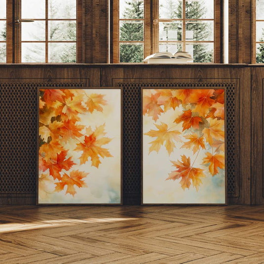 Maple Delight - Botanical Wall Art - Set of 2