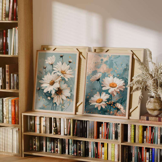 Daisy Delight - Floral Wall Art - Set of 2