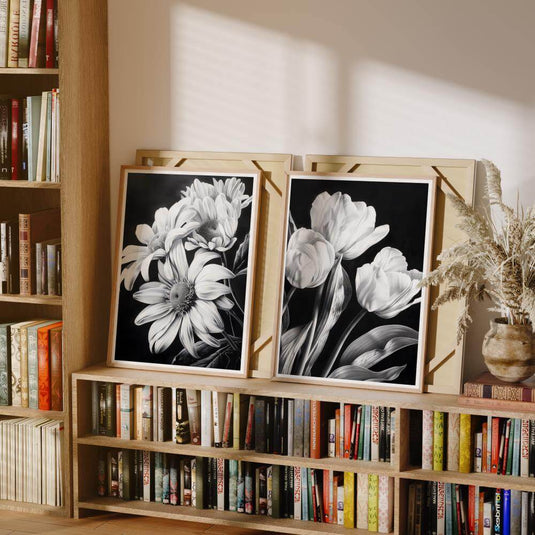 Tulip And Daisy - Floral Wall Art - Set of 2