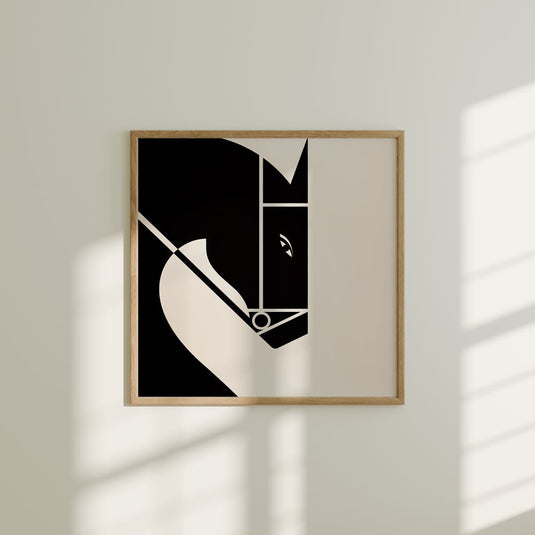 Ink and Ivory - Minimalist Horse Wall Art