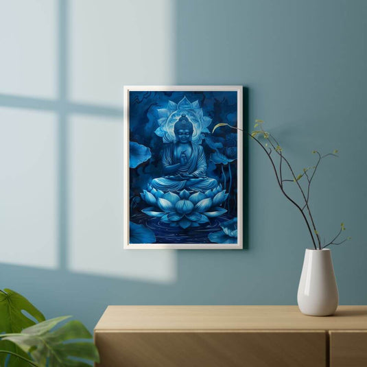 Azure Awekening - Buddha Wall Art