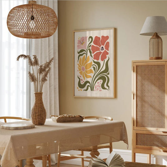 Earthy Blooms - Abstract Floral Wall Art